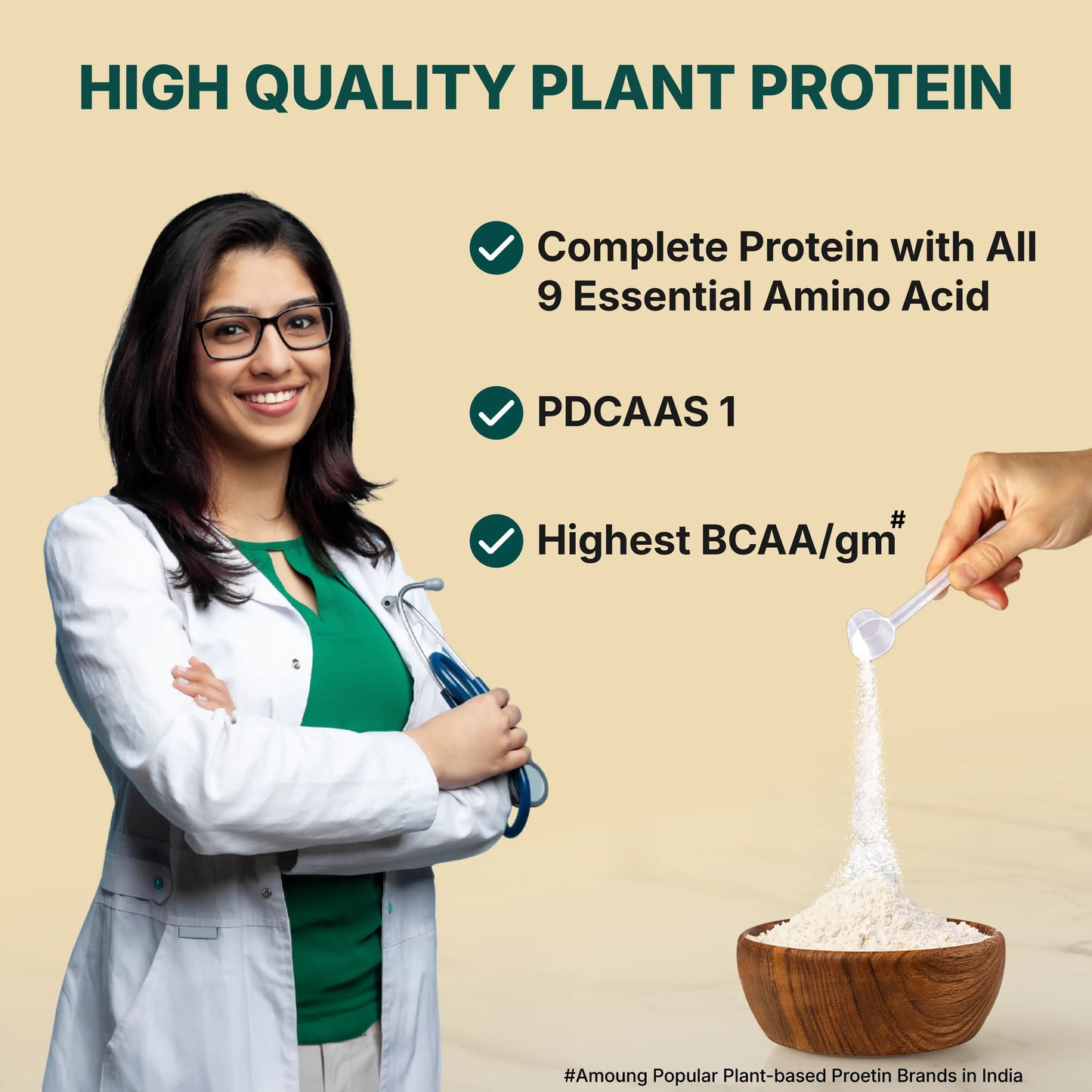 Plant Protein for Rotis: Add 5 gm Protein per Roti with No Change in Taste | 100% Clean & Complete Protein