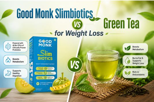 Good Monk Slimbiotics vs Green Tea for Weight Loss
