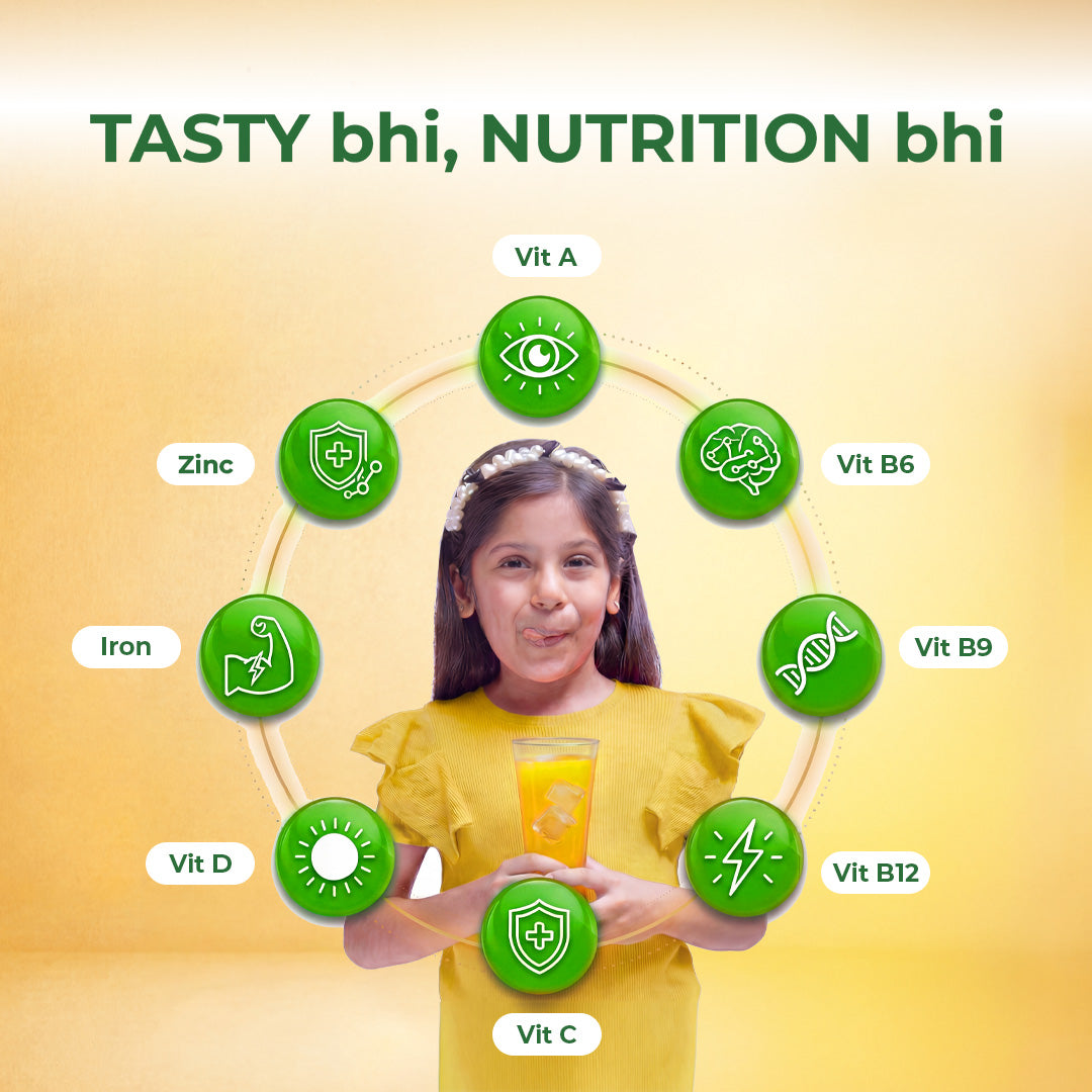 Instant Fruit Drink Mix - Natural Pineapple Powder, 50% Less Sugar, With 8 Vitamins & Minerals
