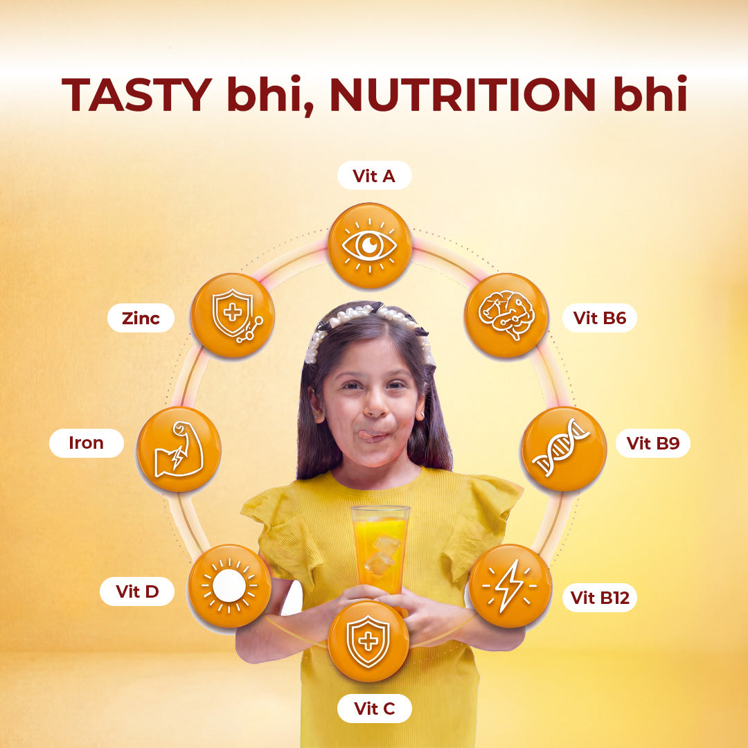 Instant Fruit Drink Mix - Natural Mango Powder, 50% Less Sugar, With 8 Vitamins & Minerals