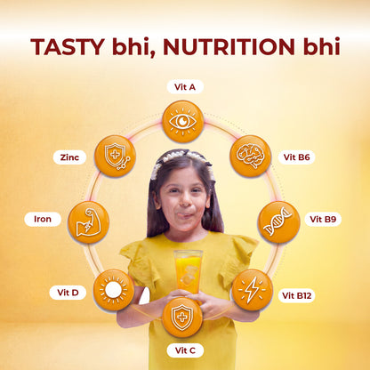 Instant Fruit Drink Mix - Natural Mango Powder, 50% Less Sugar, With 8 Vitamins & Minerals