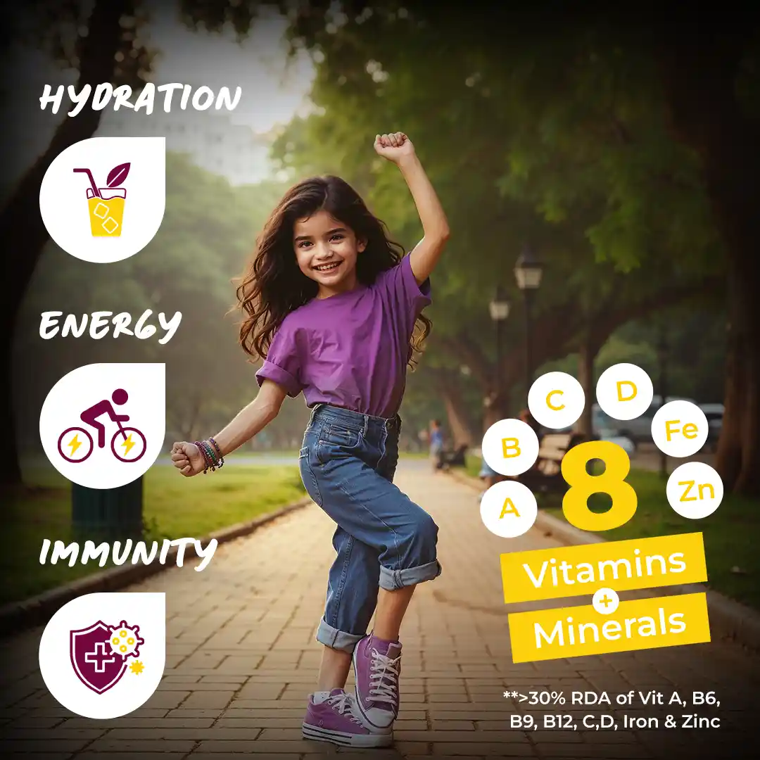 Instant Fruit Drink Mix - Assorted (Natural Orange, Mixed Berries, Pineapple Powder), 50% Less Sugar, With 8 Vitamins & Minerals