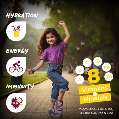 Instant Fruit Drink Mix - Assorted (Natural Orange, Mixed Berries, Pineapple Powder), 50% Less Sugar, With 8 Vitamins & Minerals