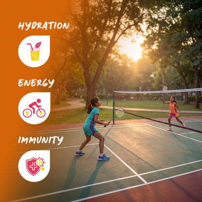 Instant Fruit Drink Mix - Natural Orange Powder, 50% Less Sugar, With 8 Vitamins & Minerals