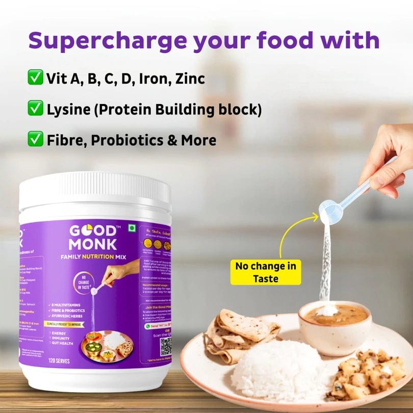 Family Nutrition Mix Value Pack Jar: Clinically Proven to improve Energy, Immunity & Gut Health Nutrition Mixes