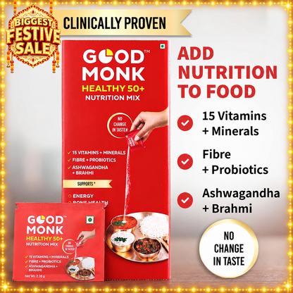 Healthy 50+ Nutrition Mix for Seniors: CLINICALLY PROVEN to Improve Energy, Immunity & Gut Health