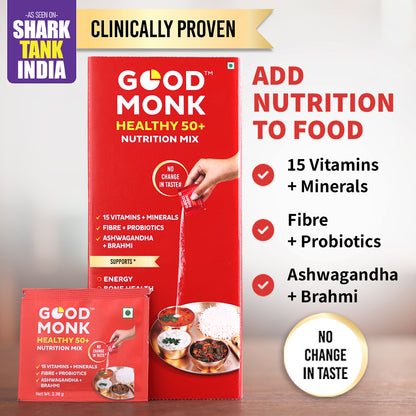 Healthy 50+ Nutrition Mix for Seniors: CLINICALLY PROVEN to Improve Energy, Immunity & Gut Health