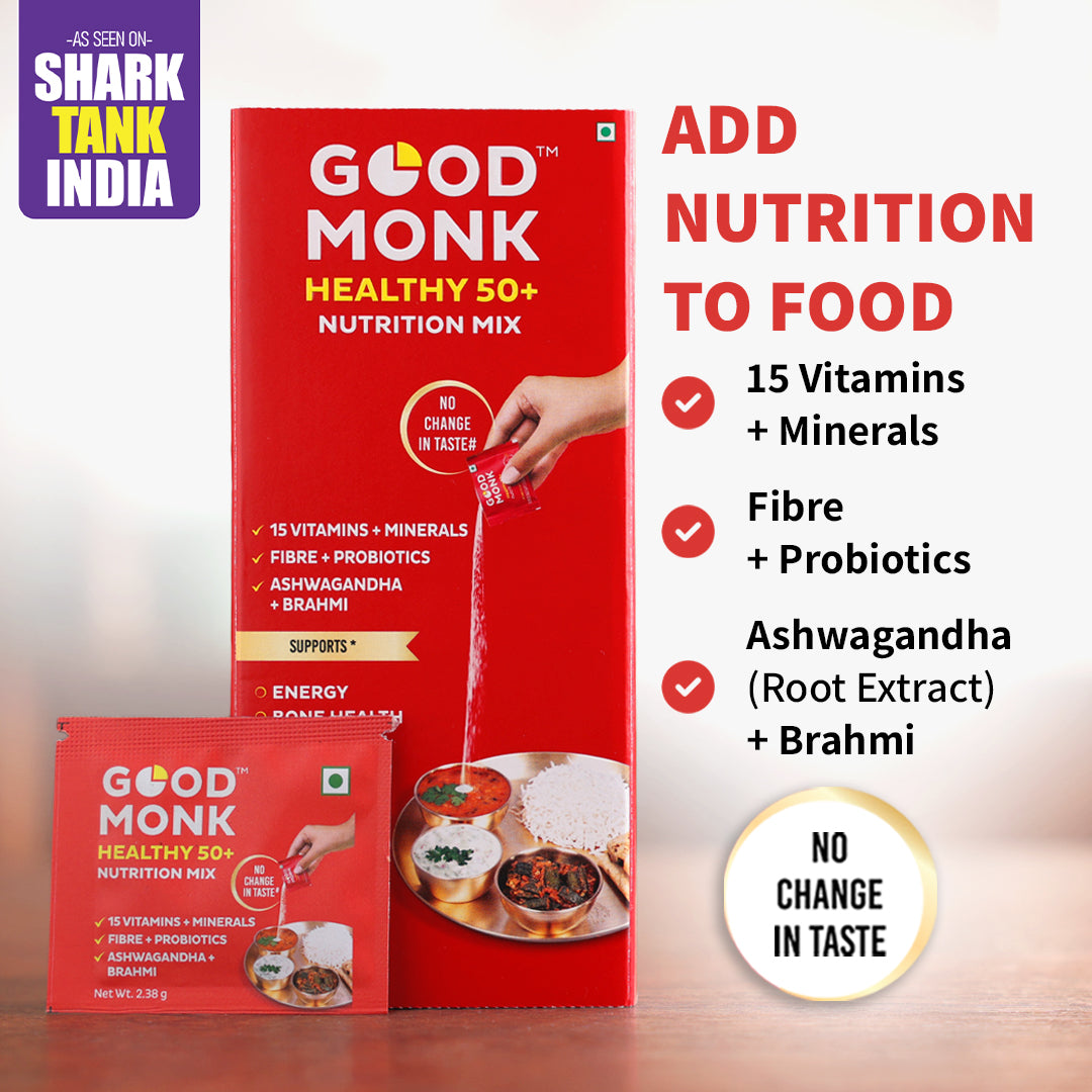 Healthy 50+ Nutrition Mix for Seniors: Clinically Designed to Improve Energy, Bone Health & Gut Health