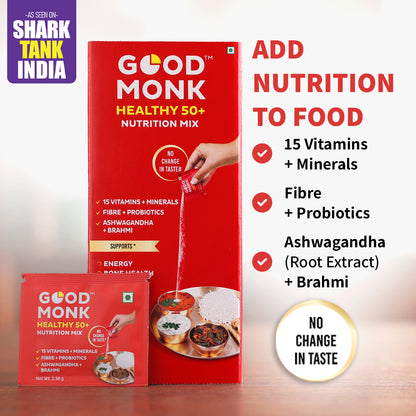 Healthy 50+ Nutrition Mix for Seniors: Clinically Designed to Improve Energy, Bone Health & Gut Health