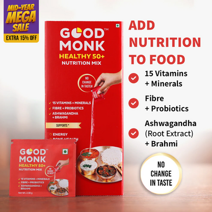 Healthy 50+ Nutrition Mix for Seniors: Clinically Designed to Improve Energy, Bone Health & Gut Health