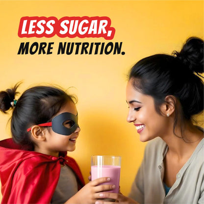 Good Monk Superheroes Milk Mix (Strawberry): Improves Energy, Immunity, Brain, Eye & Gut Health