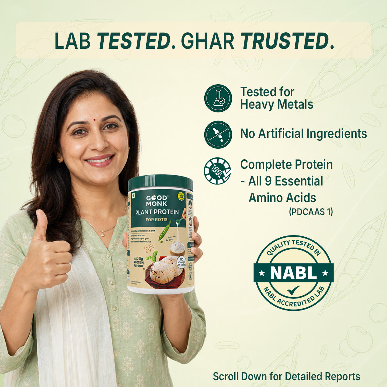 Plant Protein Powder for Rotis - Add to Atta